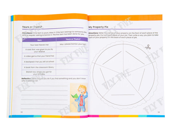 children book with tasks