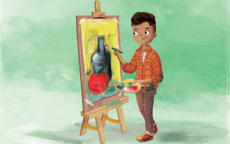 Gabriel’s Mindful Moment: Painting the Sky