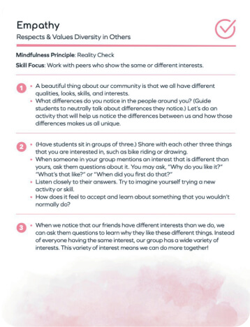 Empathy page from the book